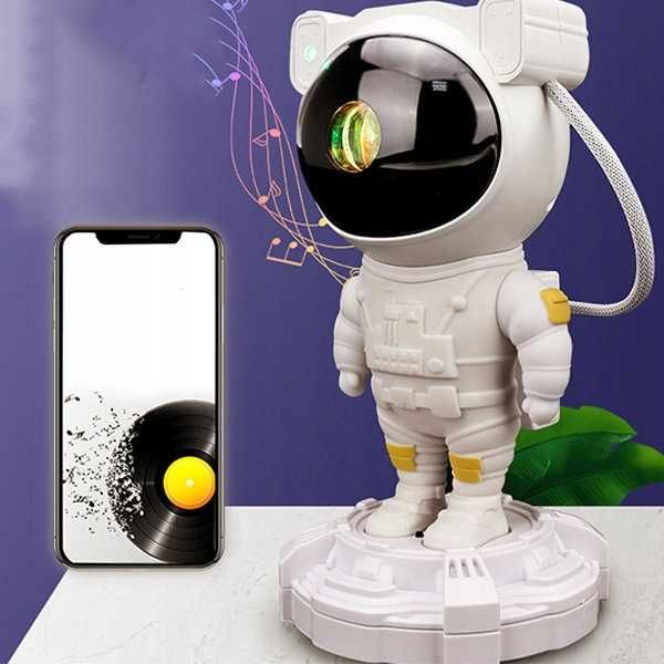 Projektor Gwiazd Lampka Nocna Dla Dzieci Astronauta z Głośnikiem