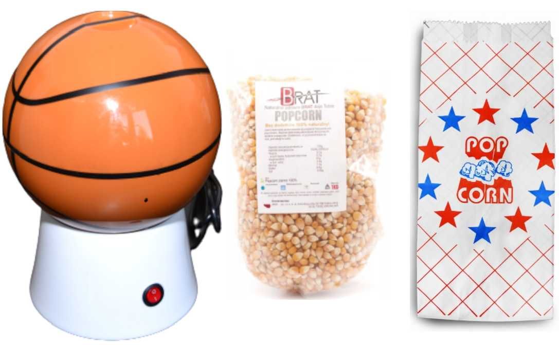Maszyna do popcornu koszykówka mini urządzenie do prażenia kukurydzy