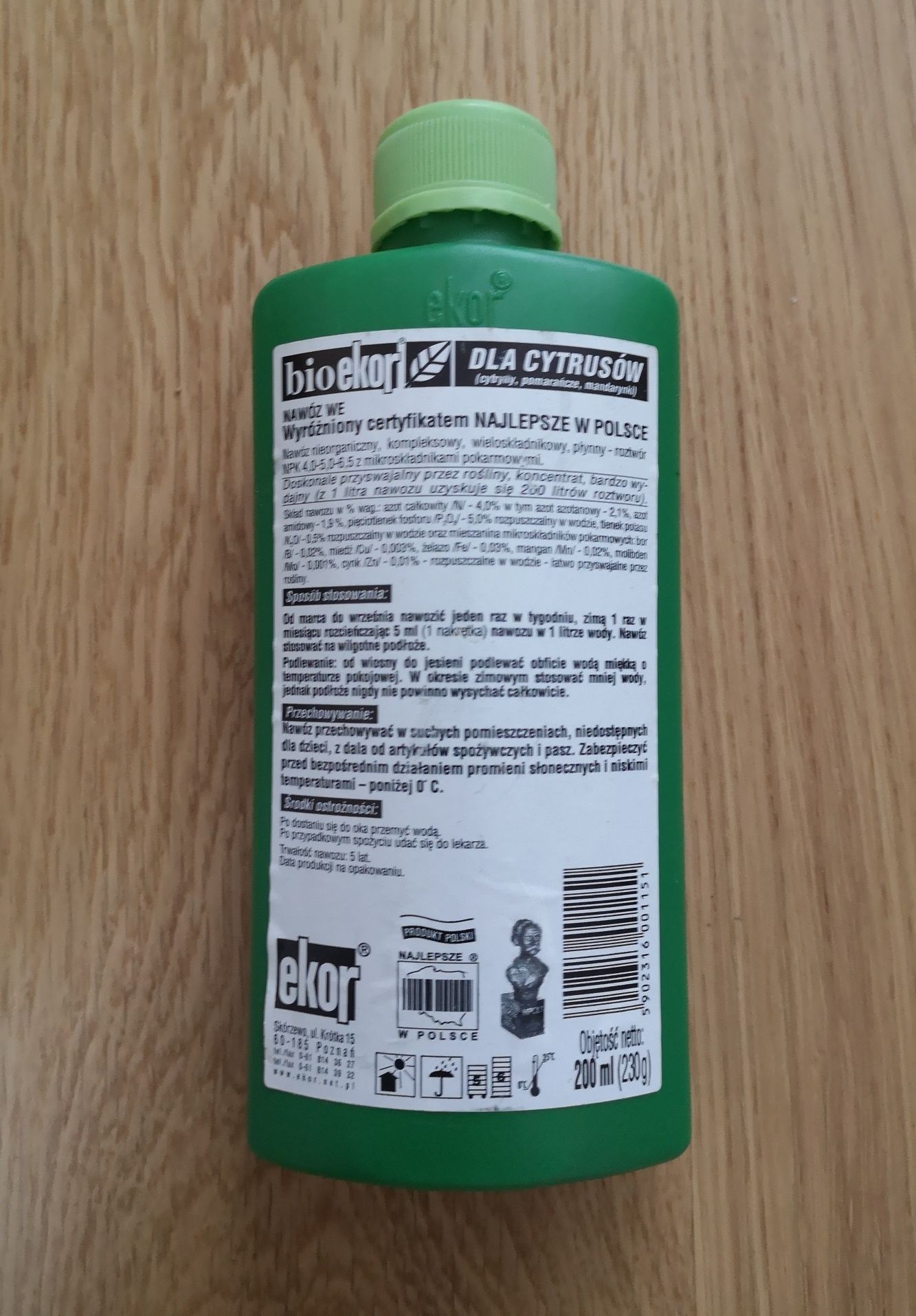 Nawóz dla cytrusów bioEkor 200 ml