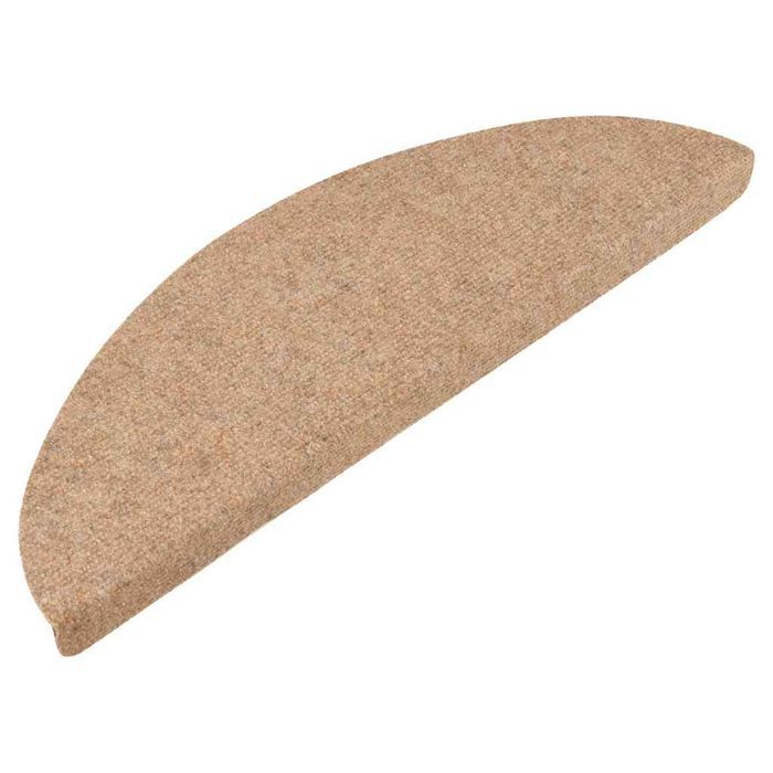 vidaXL Samoprzylepne nakładki na schody, 15 szt., 56x17x3 cm, beżowe