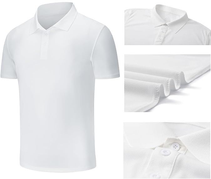 ZENGVEE Zestaw 3 Koszulek Polo Męskie Polówki S
