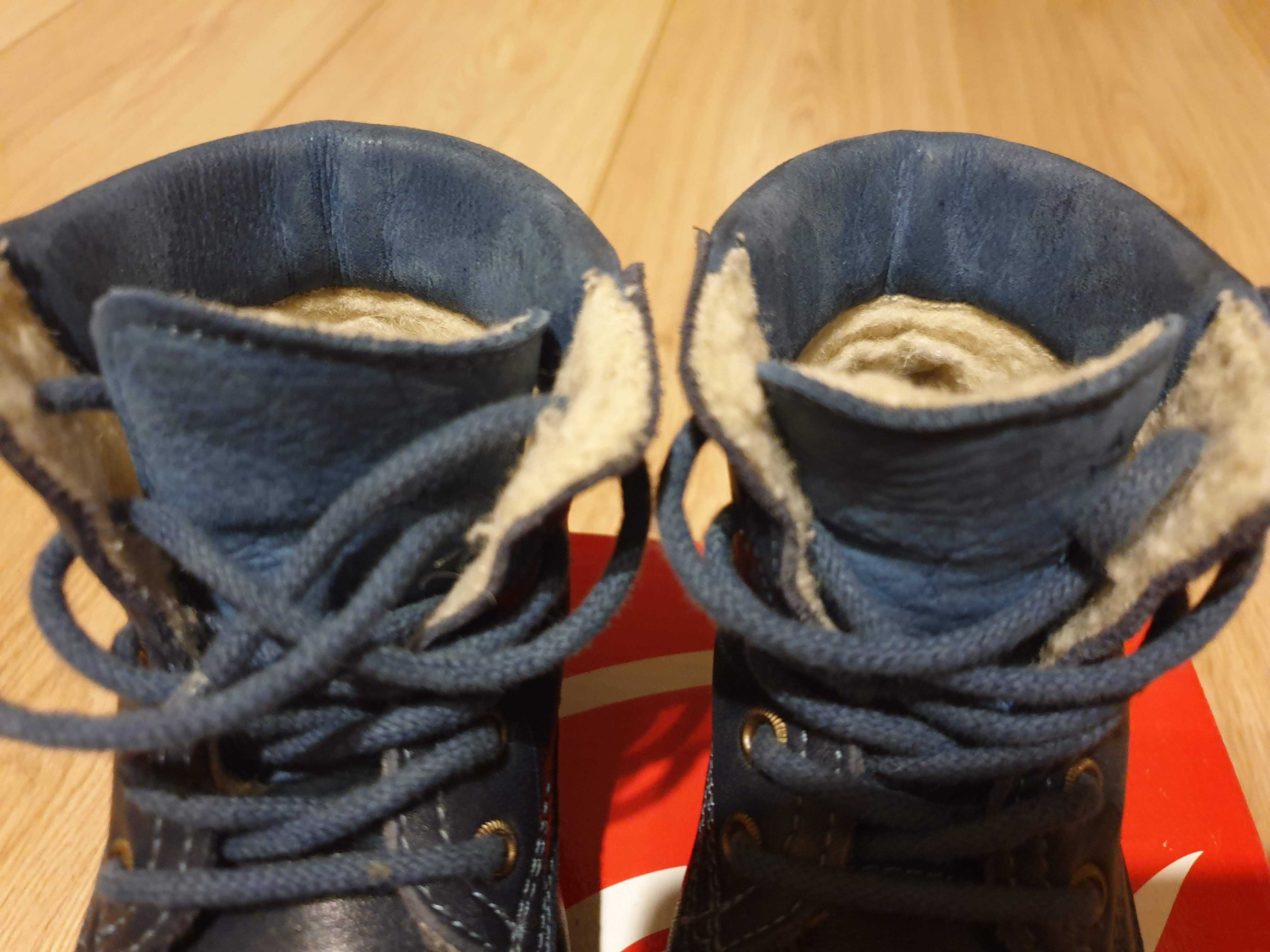 Emel buty trzewiki ocieplane chłopięce (skóra, wełna owcza) rozmiar 22