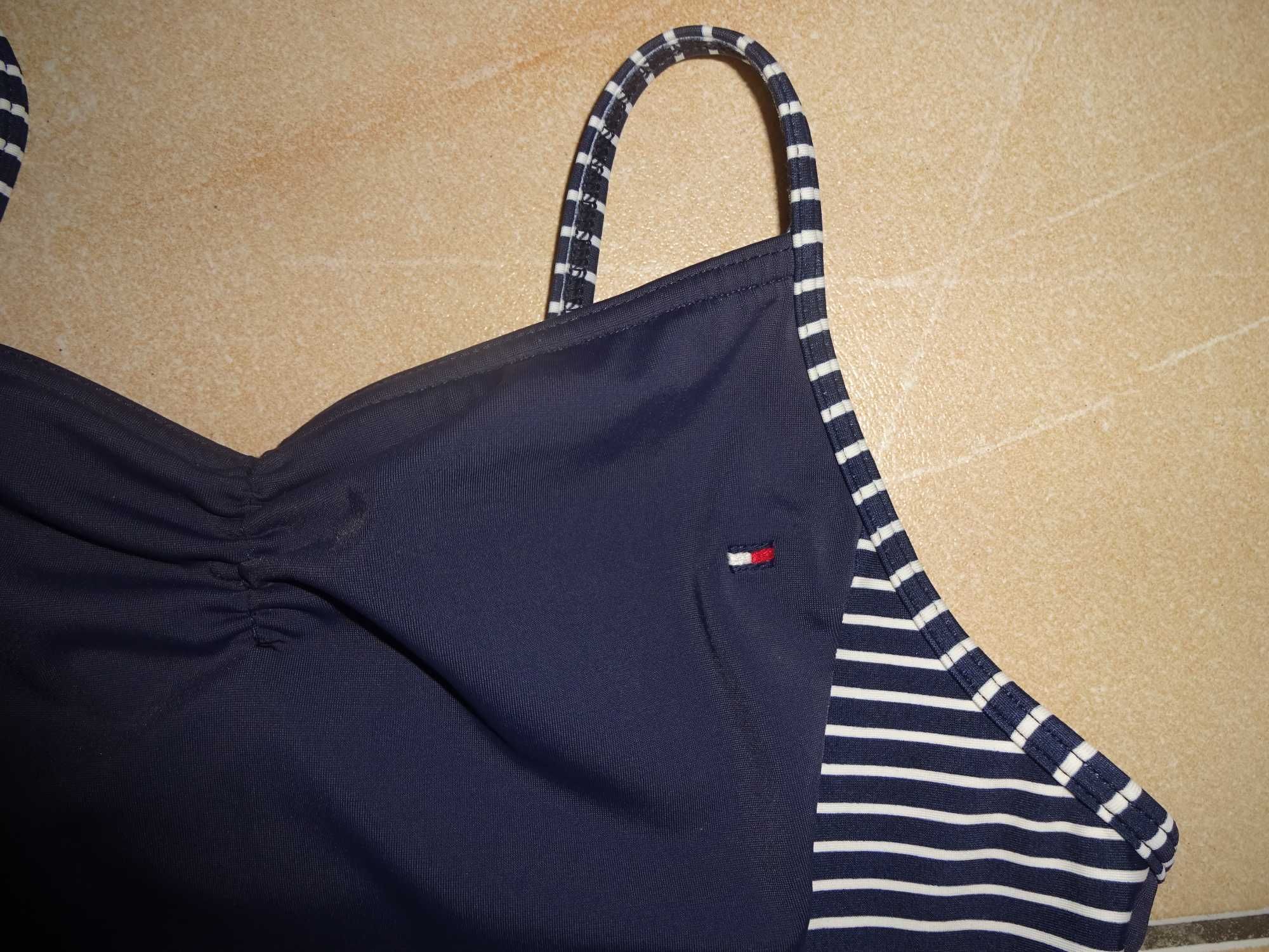 TOMMY HILFIGER granatowa plażowa koszulka top góra od tankini  14 lat