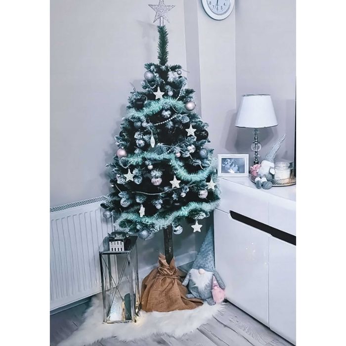 Choinka Sztuczna na Pniu Sosna Diamentowa Ośnieżona Gęsta 180 cm