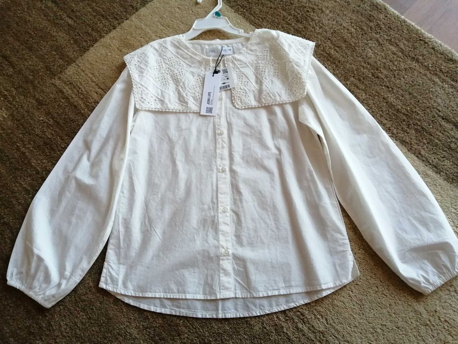 NOWA Bluzka galowa, koszula  dziewczęca Zara, rozmiar 152