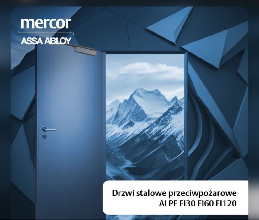 Drzwi zewnętrzne Assa Abloy Mercor 90 P EI30 ogniowe antywłamaniowe