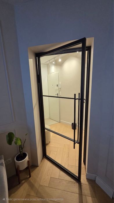 Drzwi loft loftowe szklane nowoczesns metal industrial