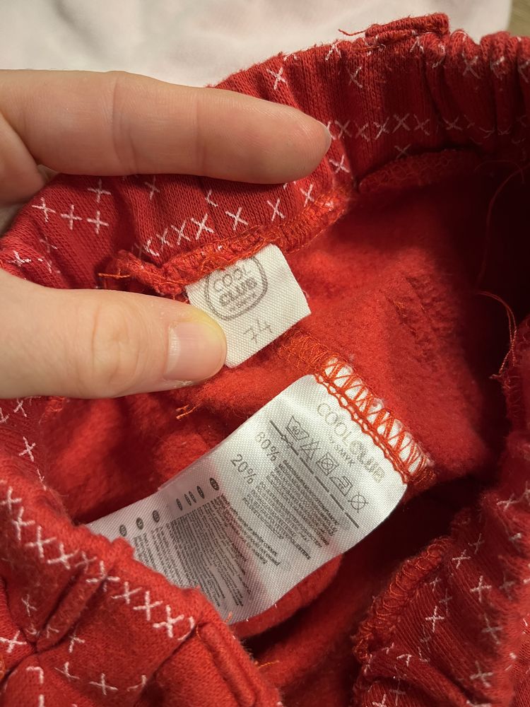 Spodnie wiosenne zimowe dresowe getry welurowe 74 h&m