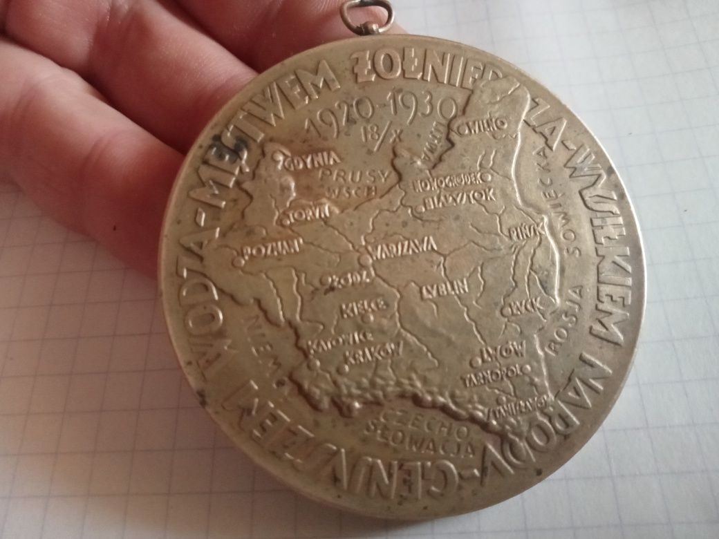 Medal pamiątkowy 2RP Józef Piłsudski okres 20lecie międzywojenne ANTYK