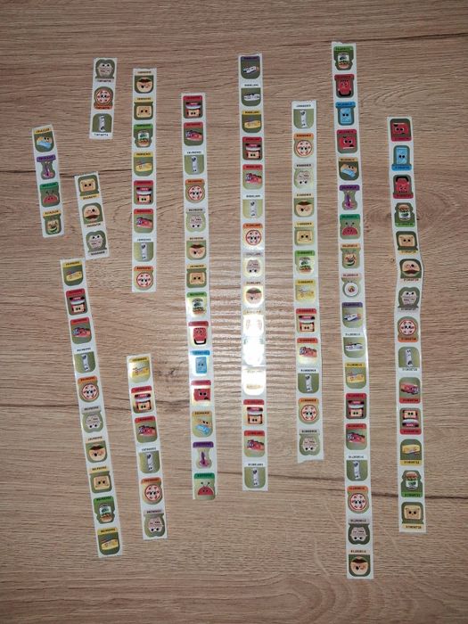 Naklejki z Biedronki 107 sztuk
