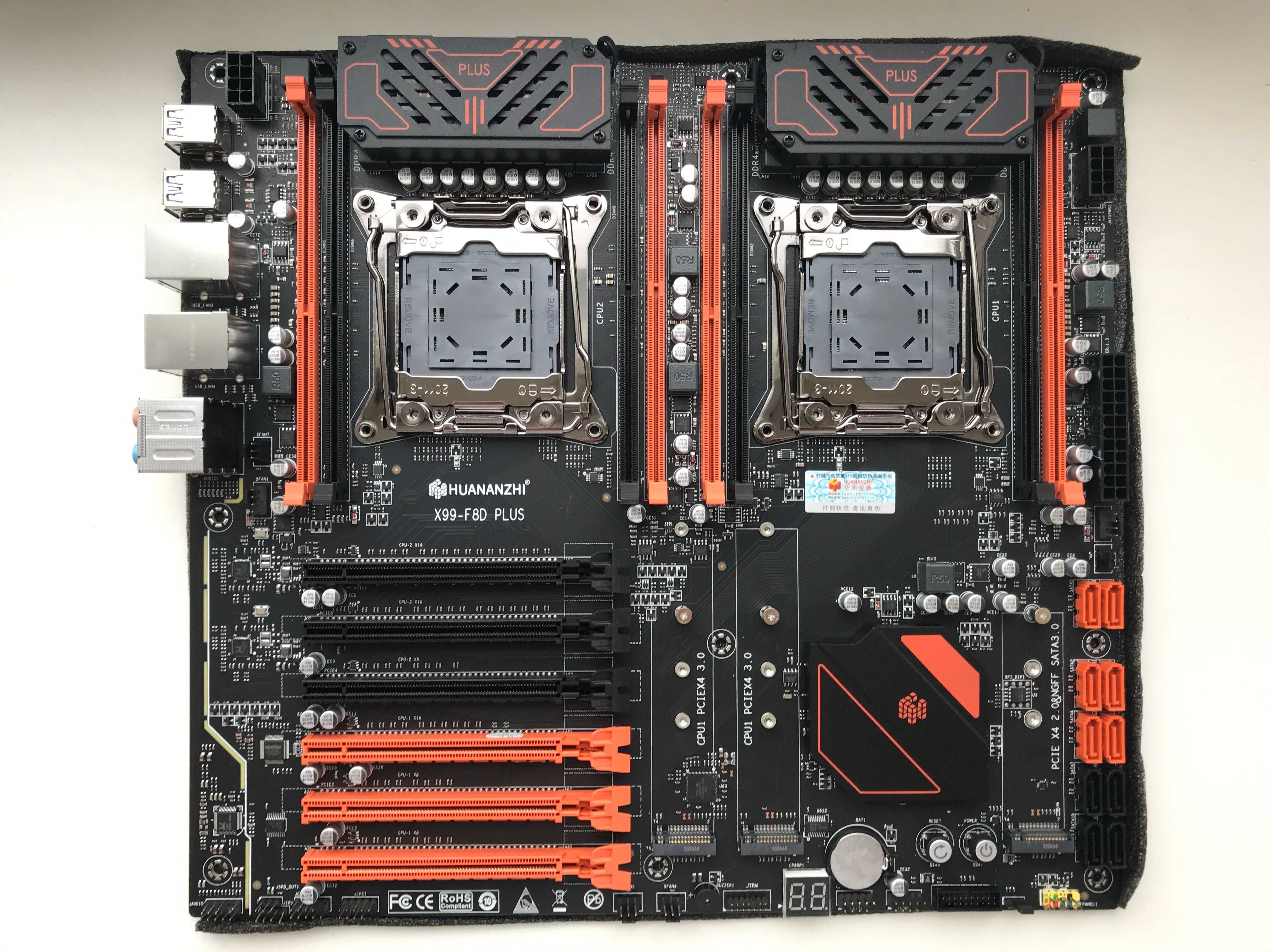 Huananzhi X99 F8D Plus Dual нова плата сокет 2011-3