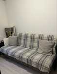 Szara wersalka kanapa rozkaldana sofa lóżko 120x200