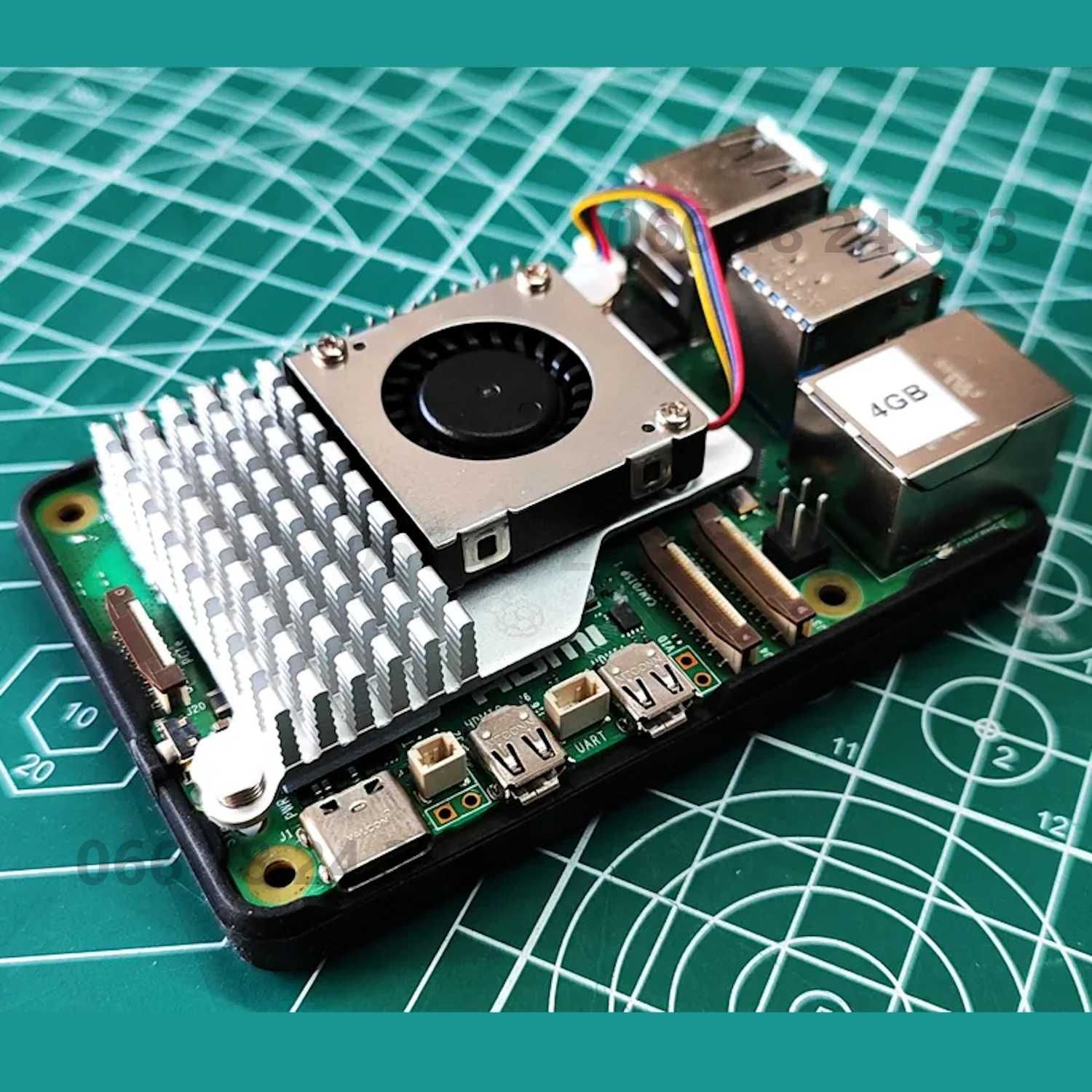 Raspberry Pi 5 оригінальні комплектуючі: корпус, кулер, блок живлення