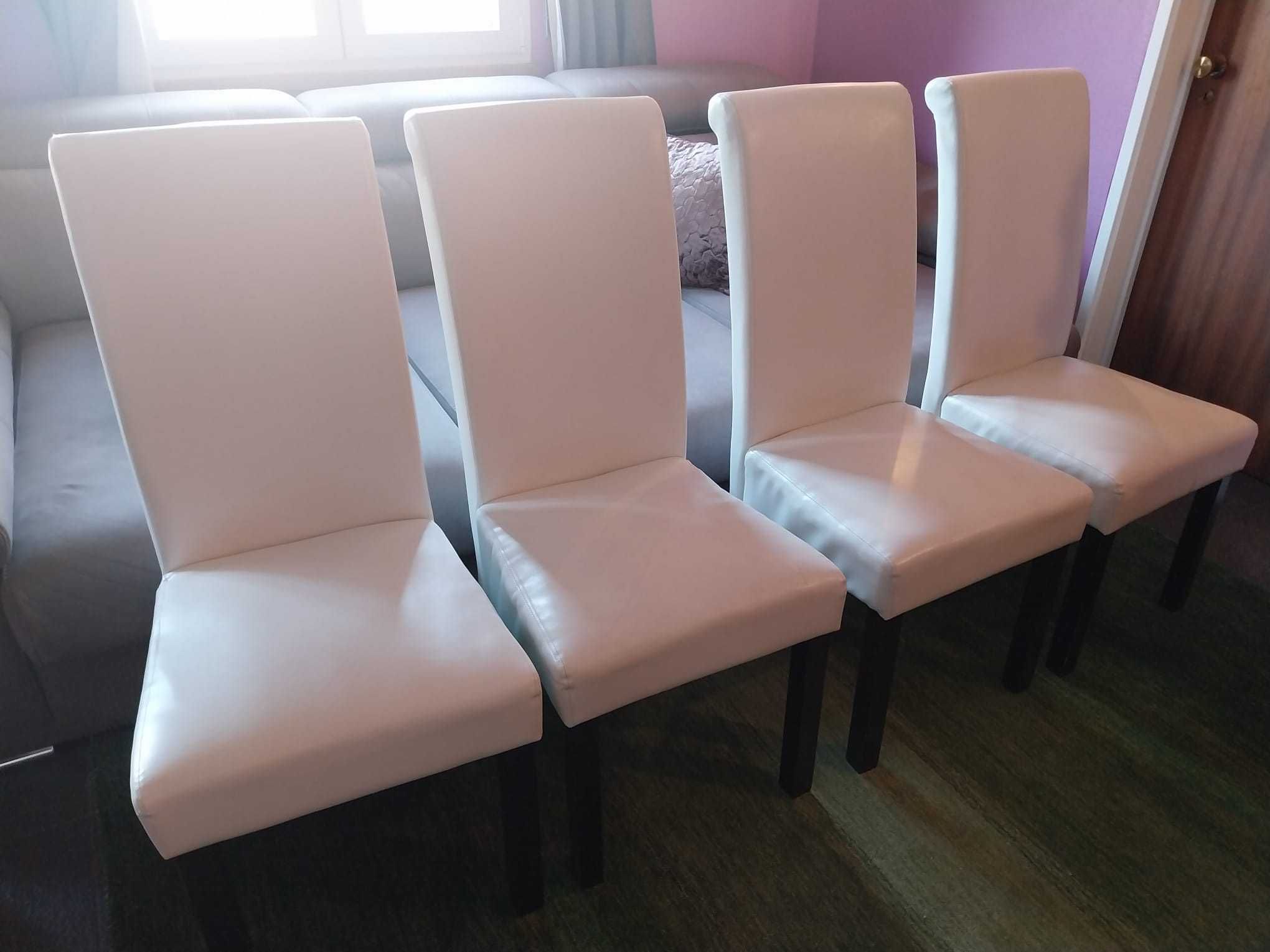 Cadeiras sala jantar brancas de madeira maciça