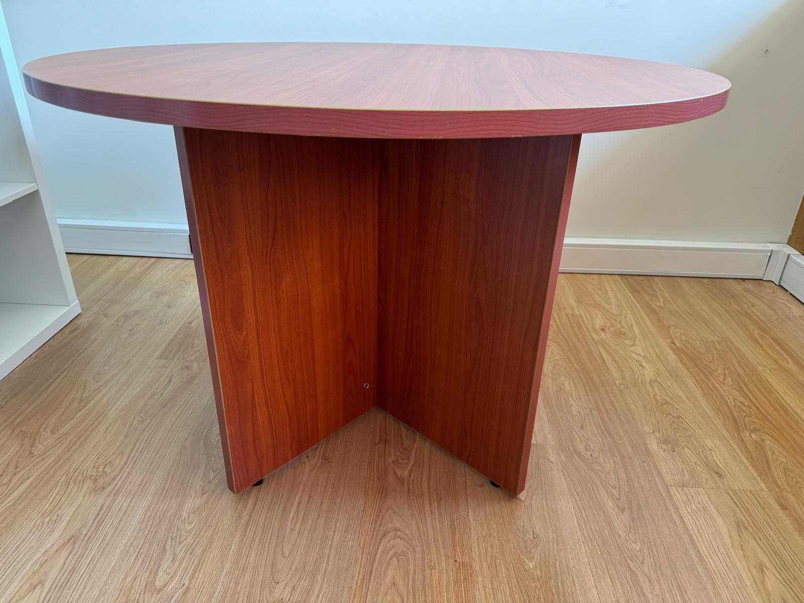 Mesa de reuniões diâmetro 105cm, altura, 72,5cm
