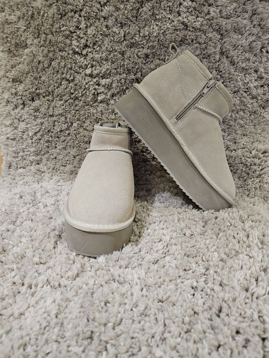 Жіночі уггі з натуральної замши на блискавці,розмір 39