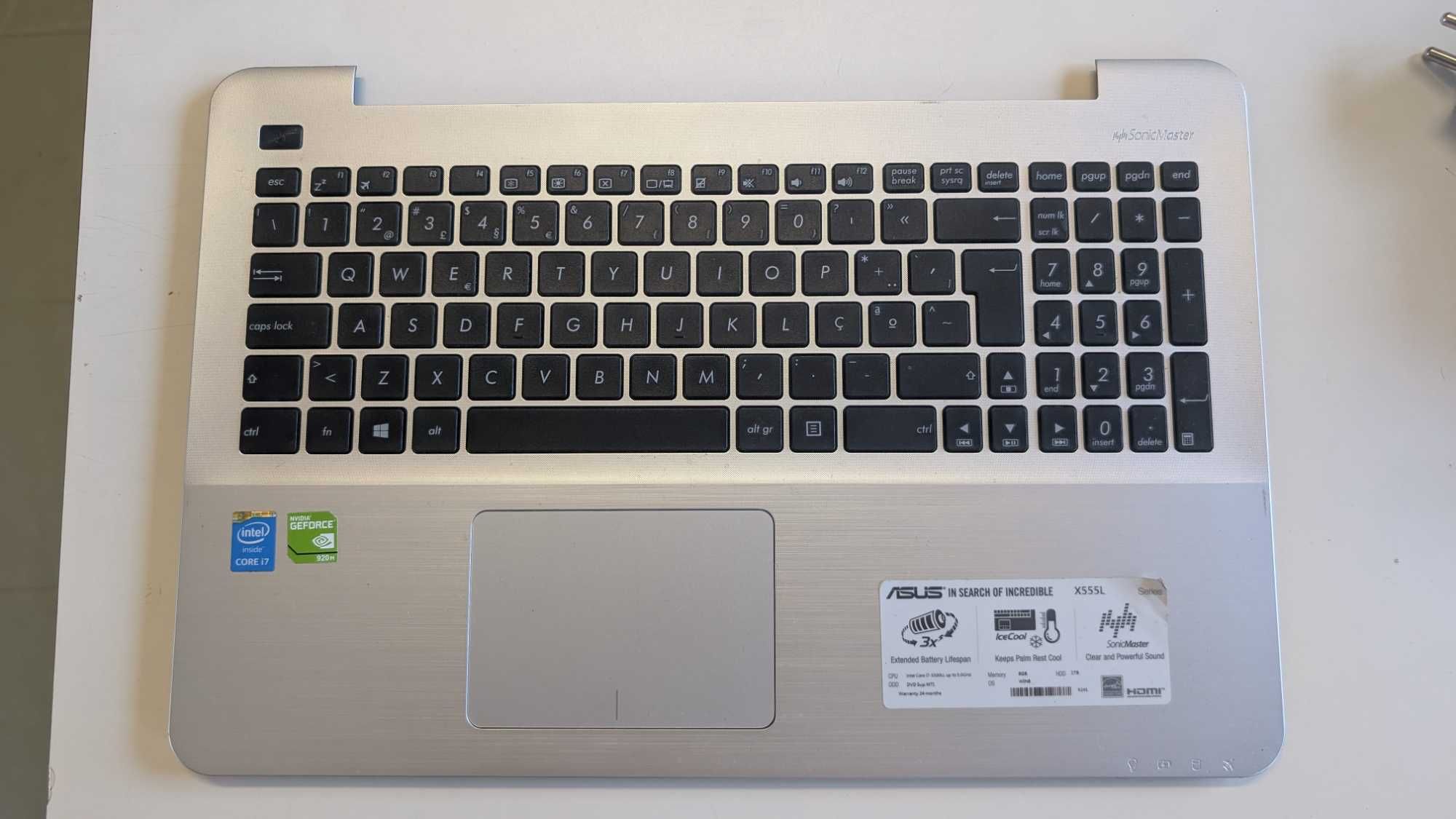 Teclado Asus  X555L com palmrest