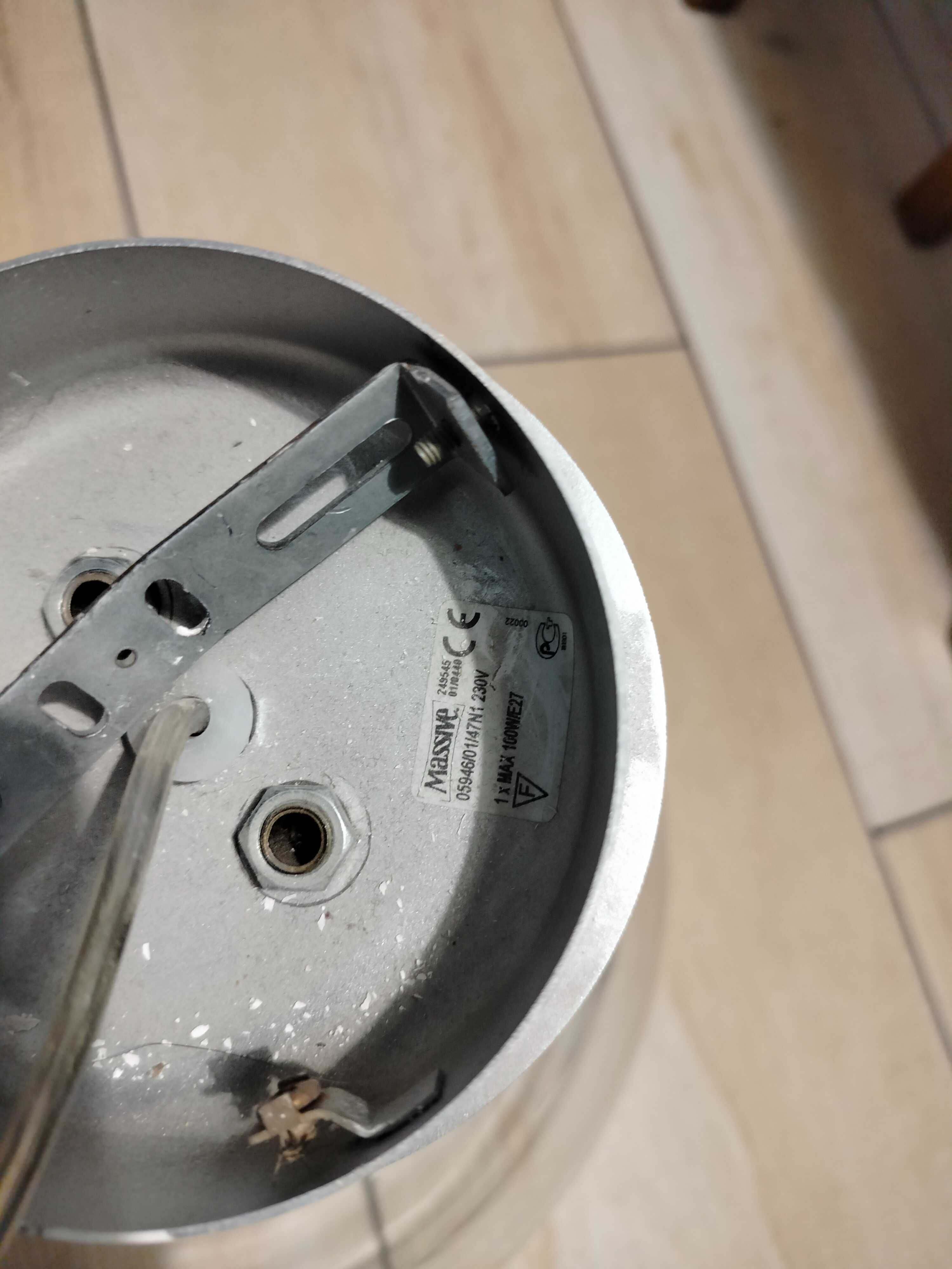 Szklana lampa sufitowa Massive wisząca półokrągła