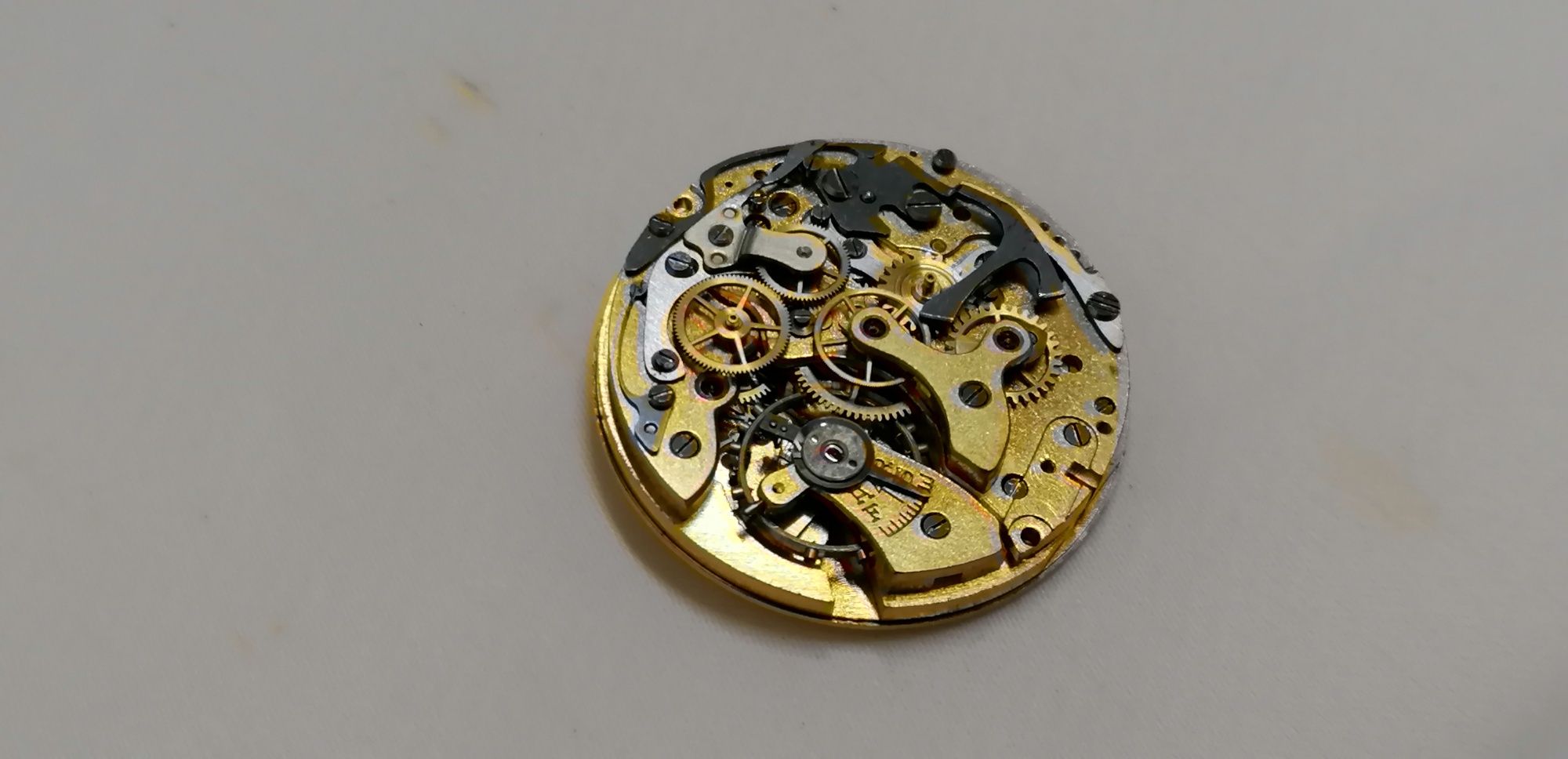 Cronógrafo Landeron 248 ou 51 movimento dourado completorelógio