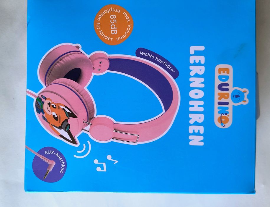 Słuchawki dla dzieci LERNHOFER EDUKID pink - powystawowe, max 85 dB, i