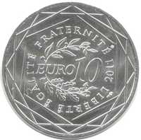 Moeda prata 10 Euros Île de France