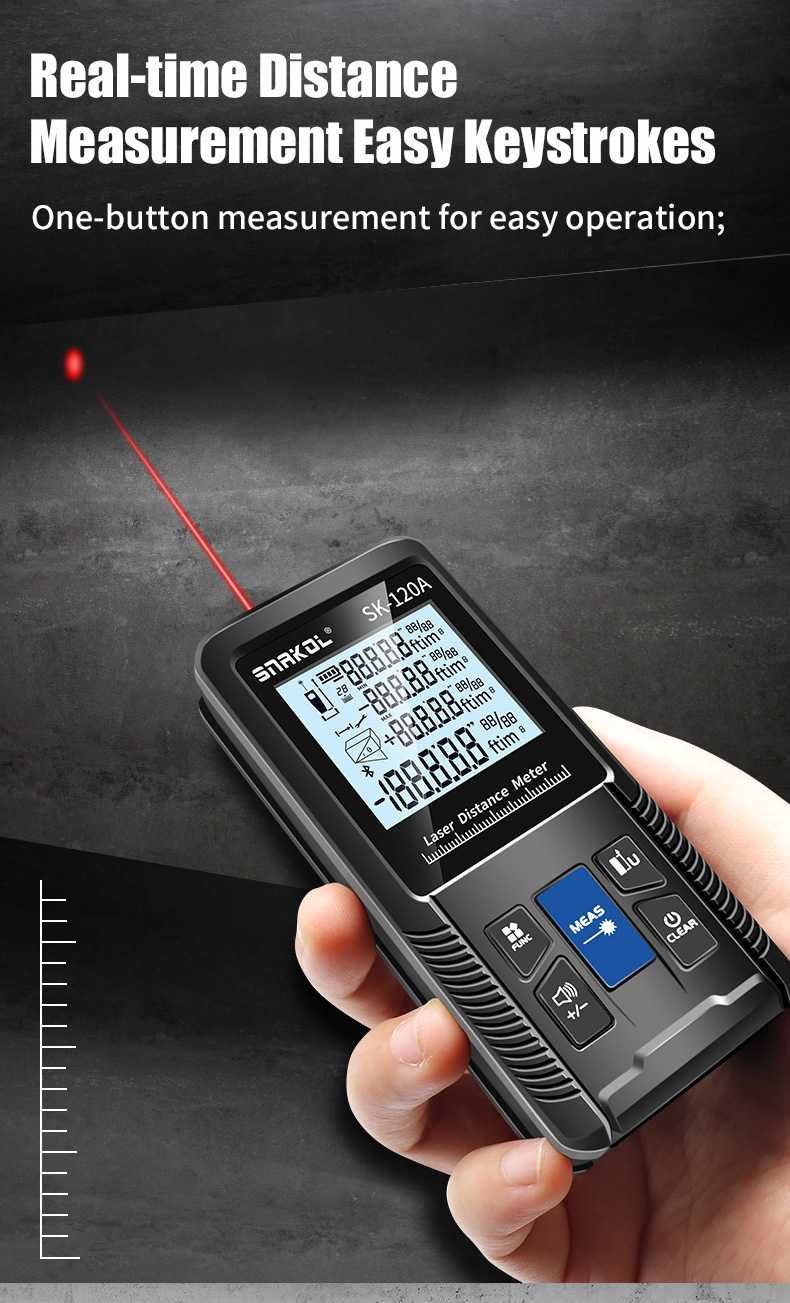 Fita  medidor de distância a laser 40m
50m 70m 100m 120m telêmetro