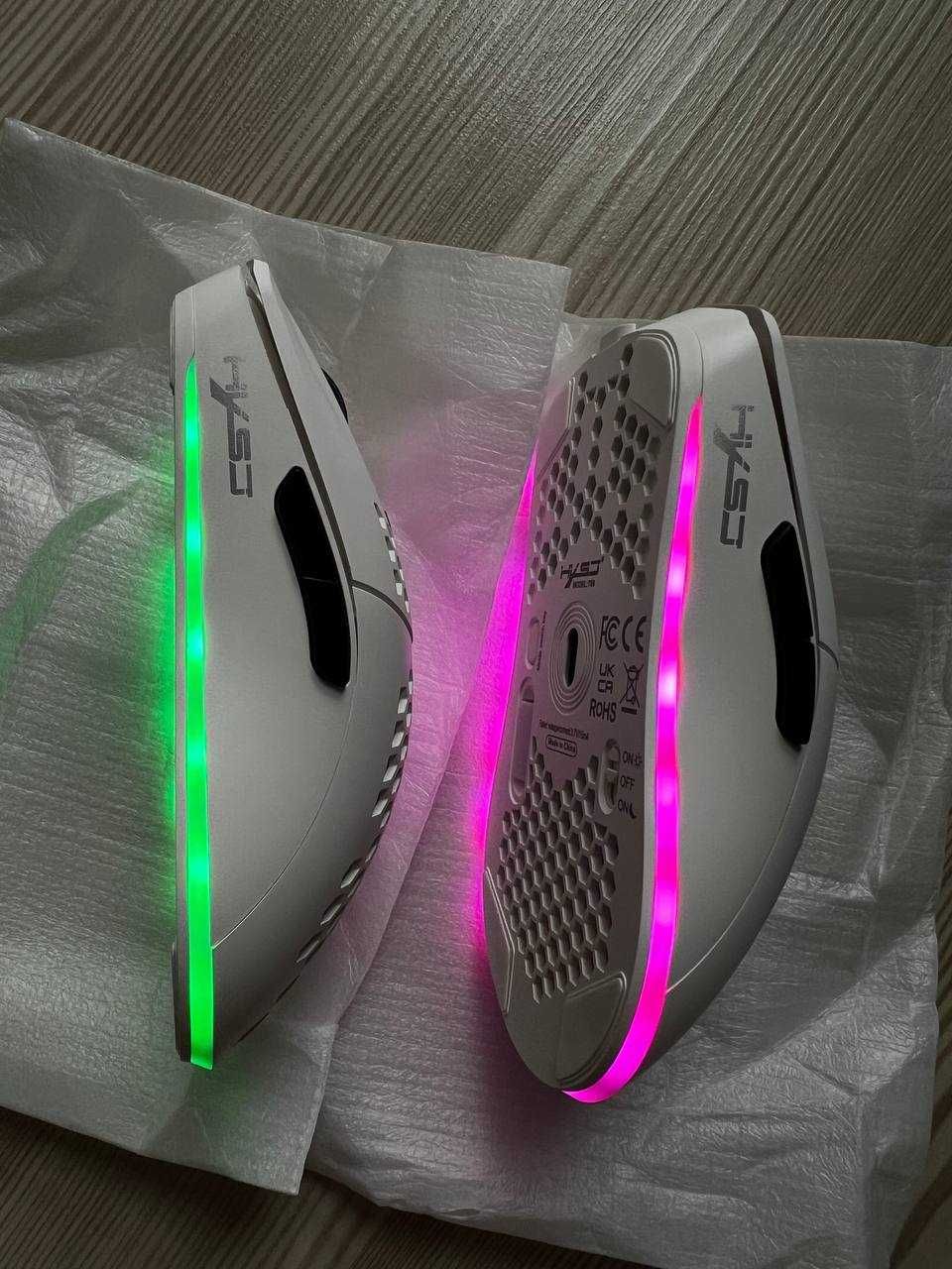 Ігрова бездротова мишка HXSJ Т66 з RGB підсвіткою, 2,4G
