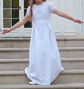 Sukienka alba komunijna plus narzutka i rękawiczki