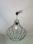 Candeeiro teto suspenso metalico preto