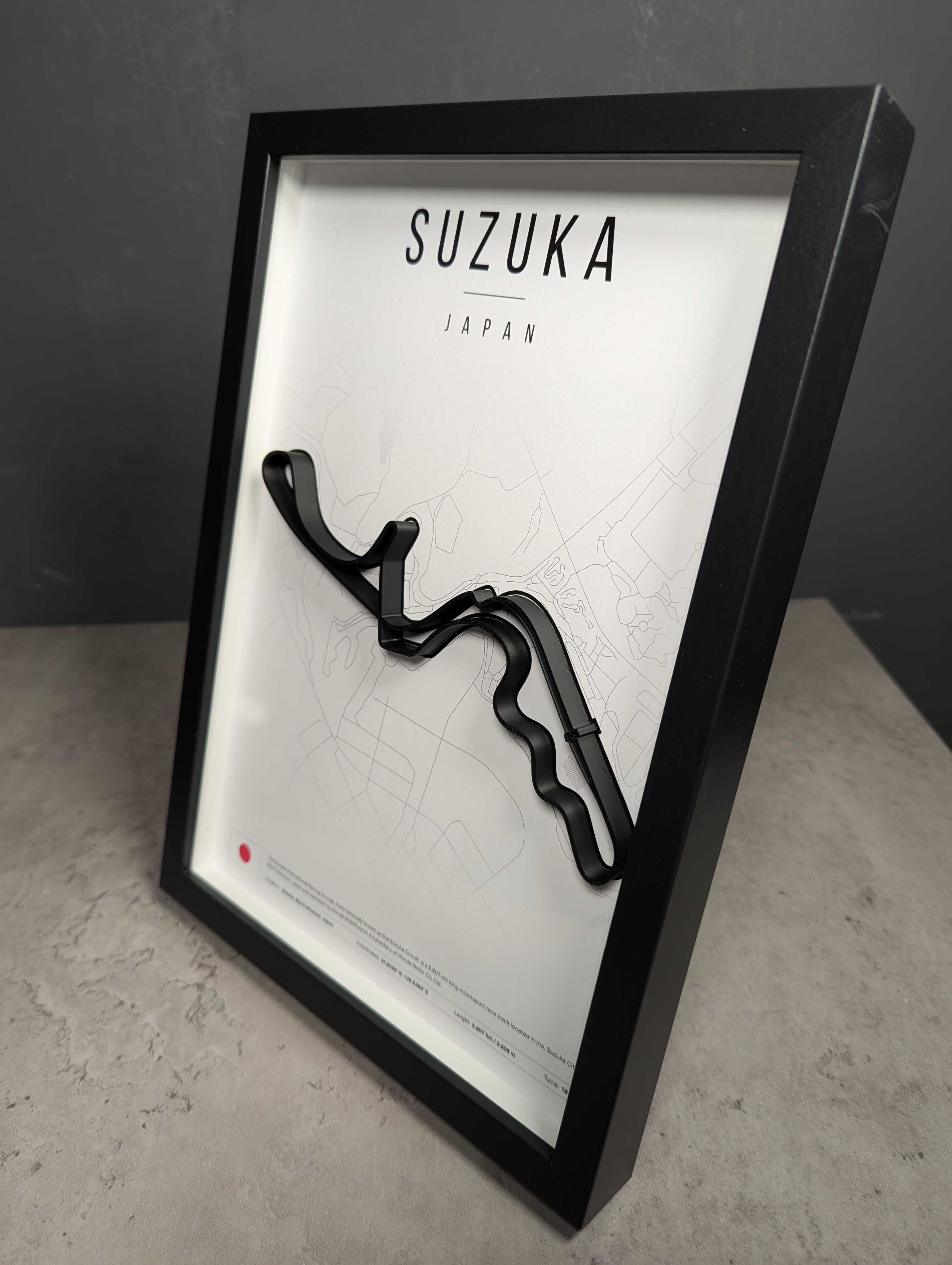 Об'ємна Рамка з 3D Трасою SUZUKA Судзука 32x23x3 F1 Japan GP