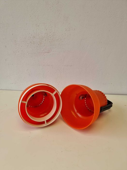 dwa klosze do lampy PRL