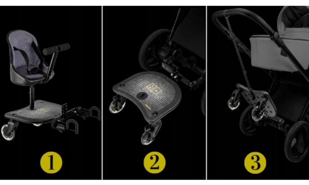 Dostawka do wózka z fotelikiem X RIDER 2w1-kołaLED