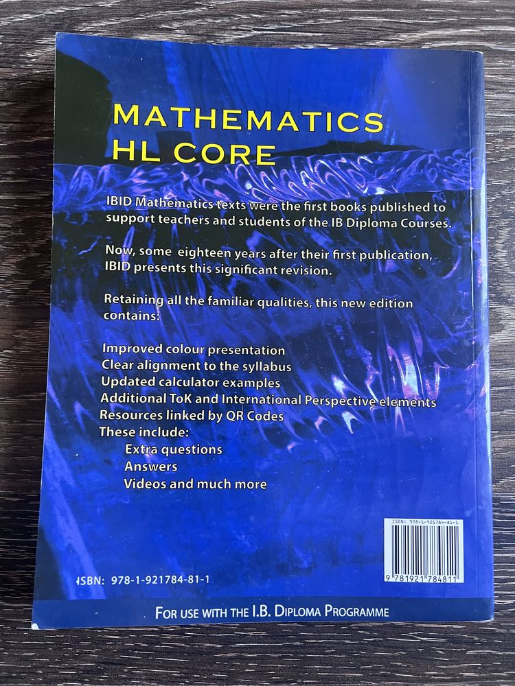 Książka dla IB „Mathematics HL Core”