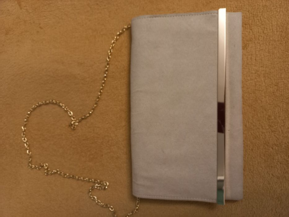 Клатч з єкозамші пудрового кольору