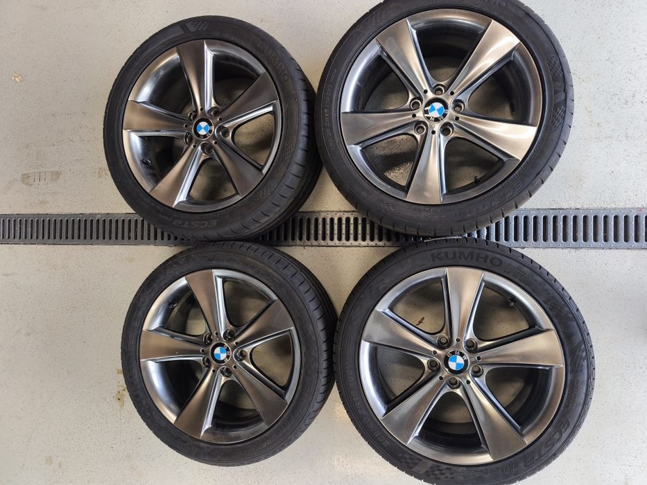 Oryginalne alufelgi BMW Borbet styling 128 nowe opony 19 cali E60