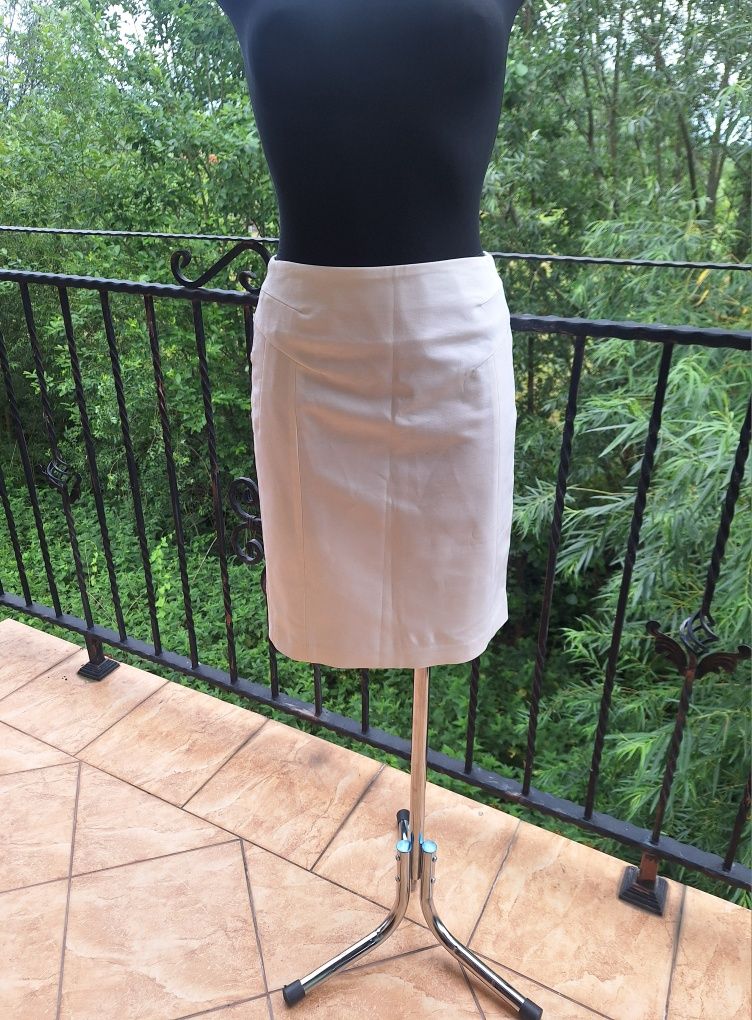 Elegancka biała spódnica damska midi marka Reserved rozmiar XS 34