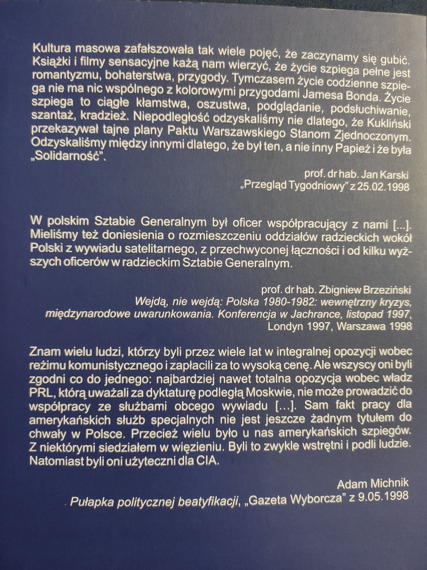 Książka ,,Szpieg CIA w polskim Sztabie Generalnym" F. Puchała