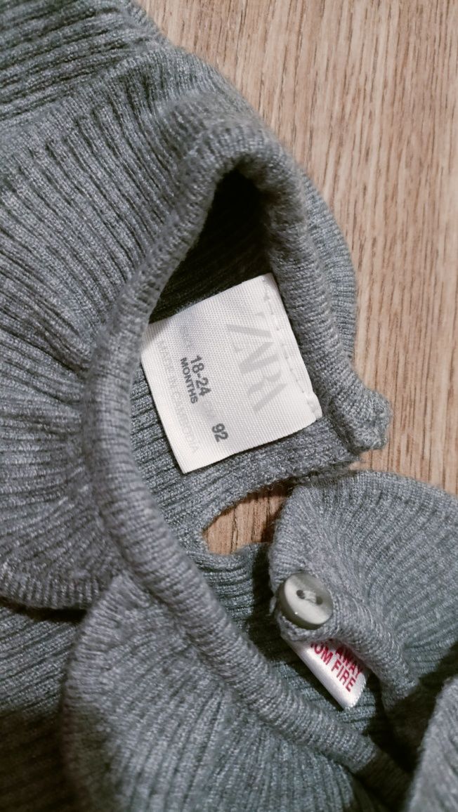 Sweterek szary Zara roz 92