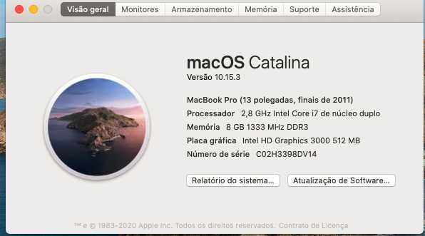 MacBook Pro 13  (Processador i7)