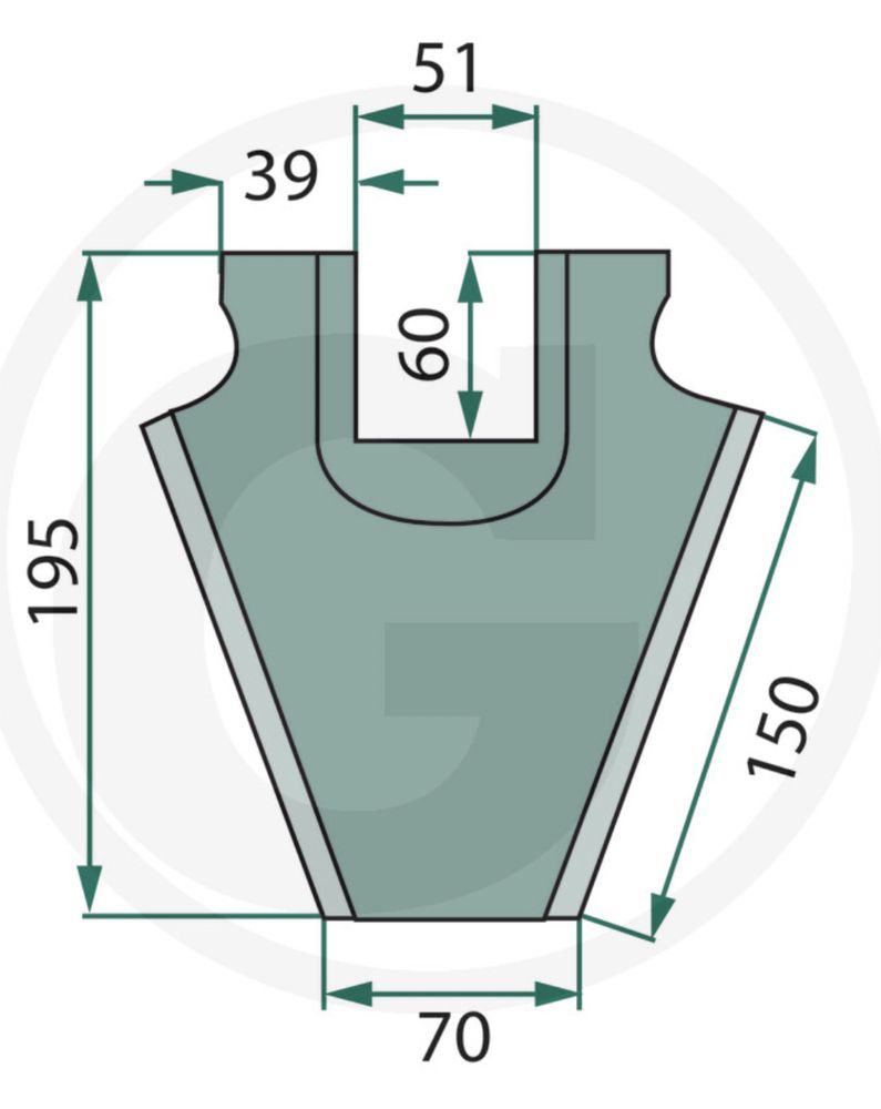 Nóż do przyczepy samozbierającej Schuitemaker 433.0124