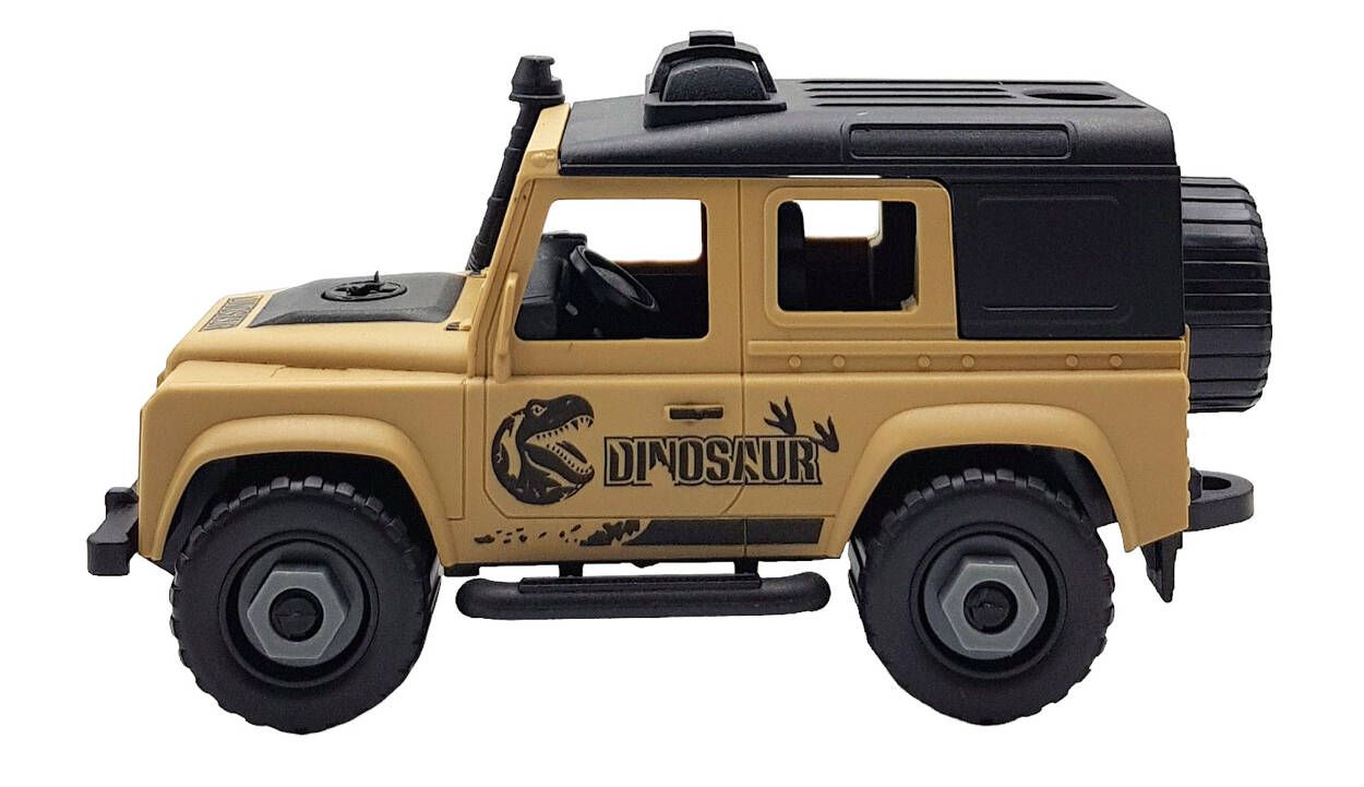 Auto Jeep Z Przyczepą Do Skręcania Dinozaur Ciężarówka Figurki
