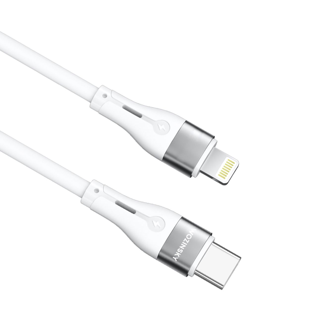 kabel przewód do iphone usb-c - lightning pd 27w 1m biały