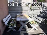 Meble ogrodowe stół 2 ławy.