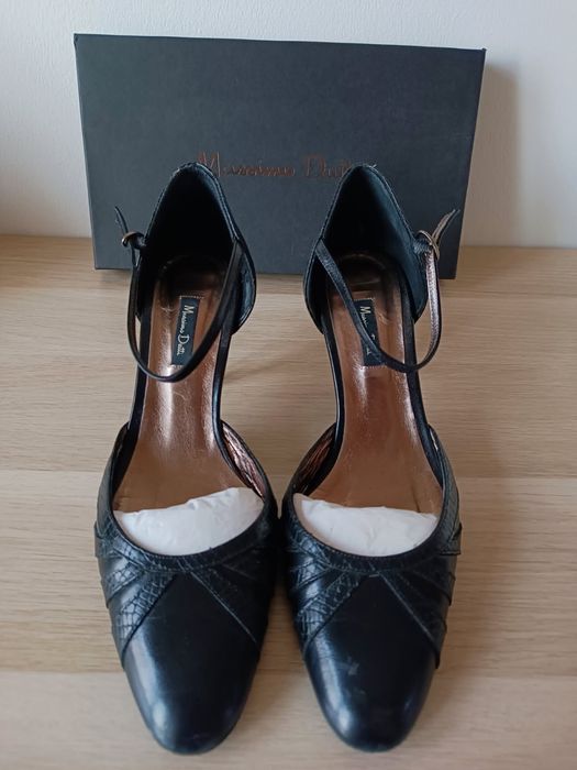 Sapato Salto Alto Massimo Dutti em couro