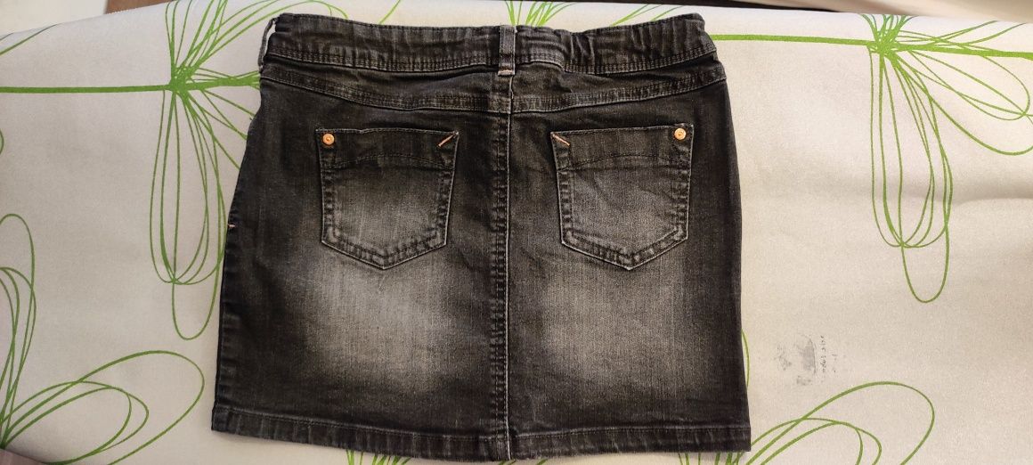 Jeansowa mini spódniczka spódnica czarna 140