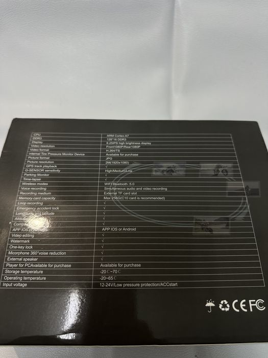 Wideorejestrator motocyklowy DVR Full HD przednia i tylna kamera