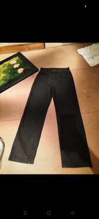 Czarne jeansy damskie szerokie nogawki Wild Leg r.38 Shein