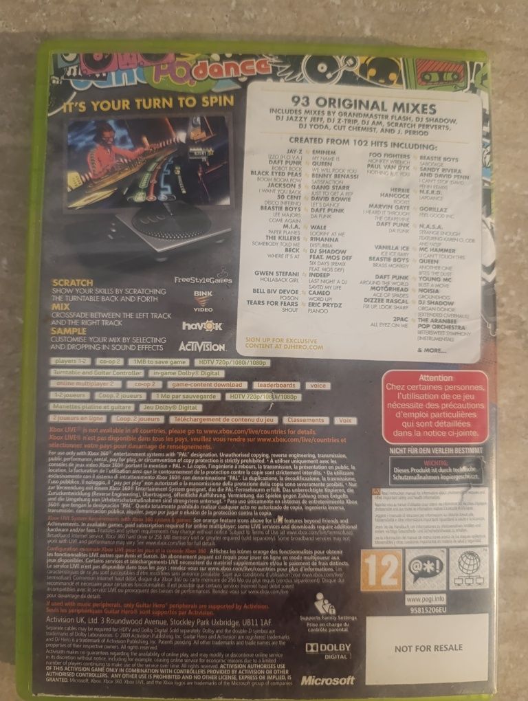 Gra na X Box 360 Dj Hero idealny stan