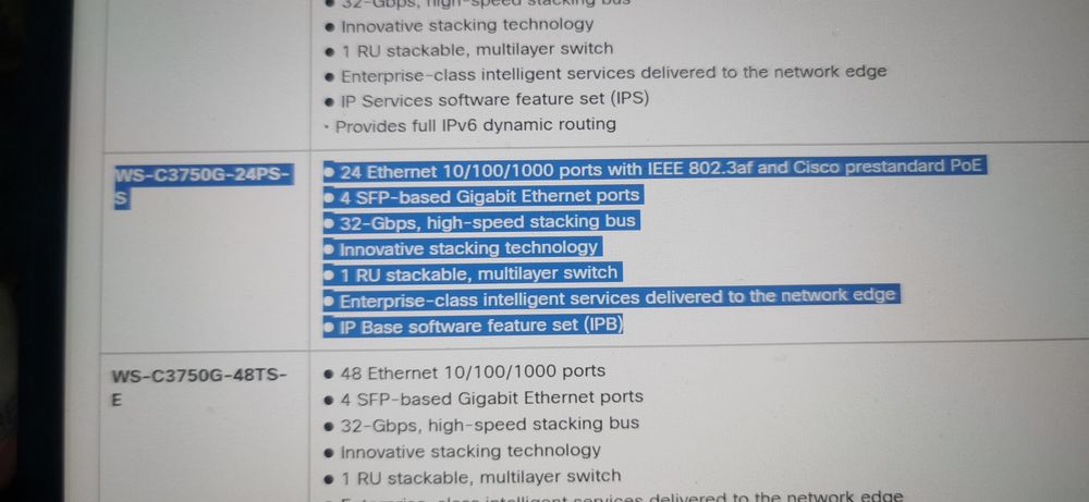 Przełącznik switch Cisco Catalyst 3750G POE-24