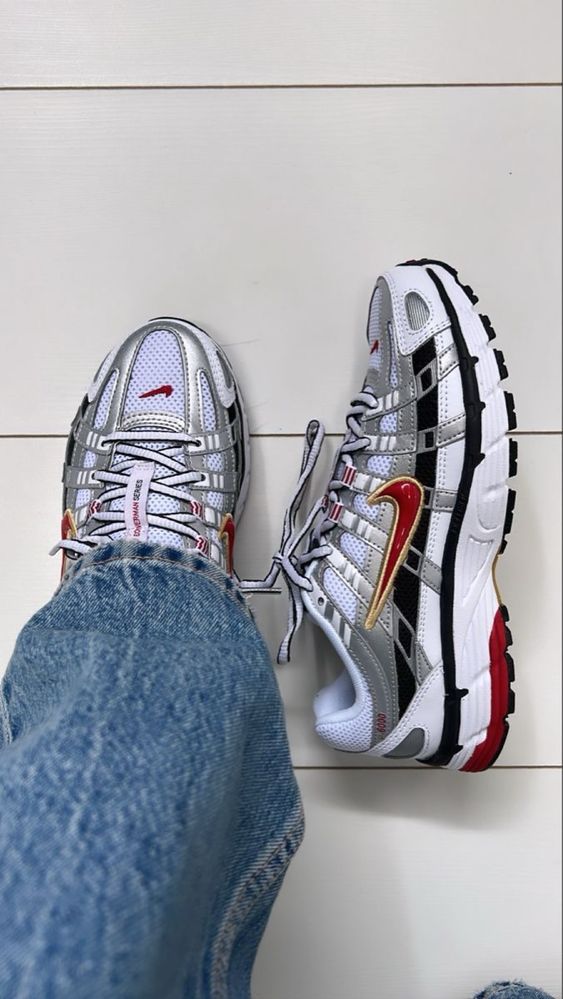 Nike P-6000 White/Silver/Red